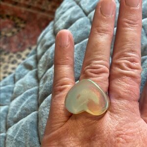 Elegant Heart-Shaped Opalescent Ring